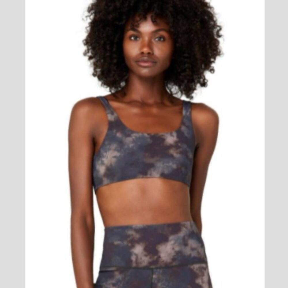 ALO Yoga SET High-Waist Solarized Tie-Dye Biker Shorts & Sports Bra Oxblood XS/S